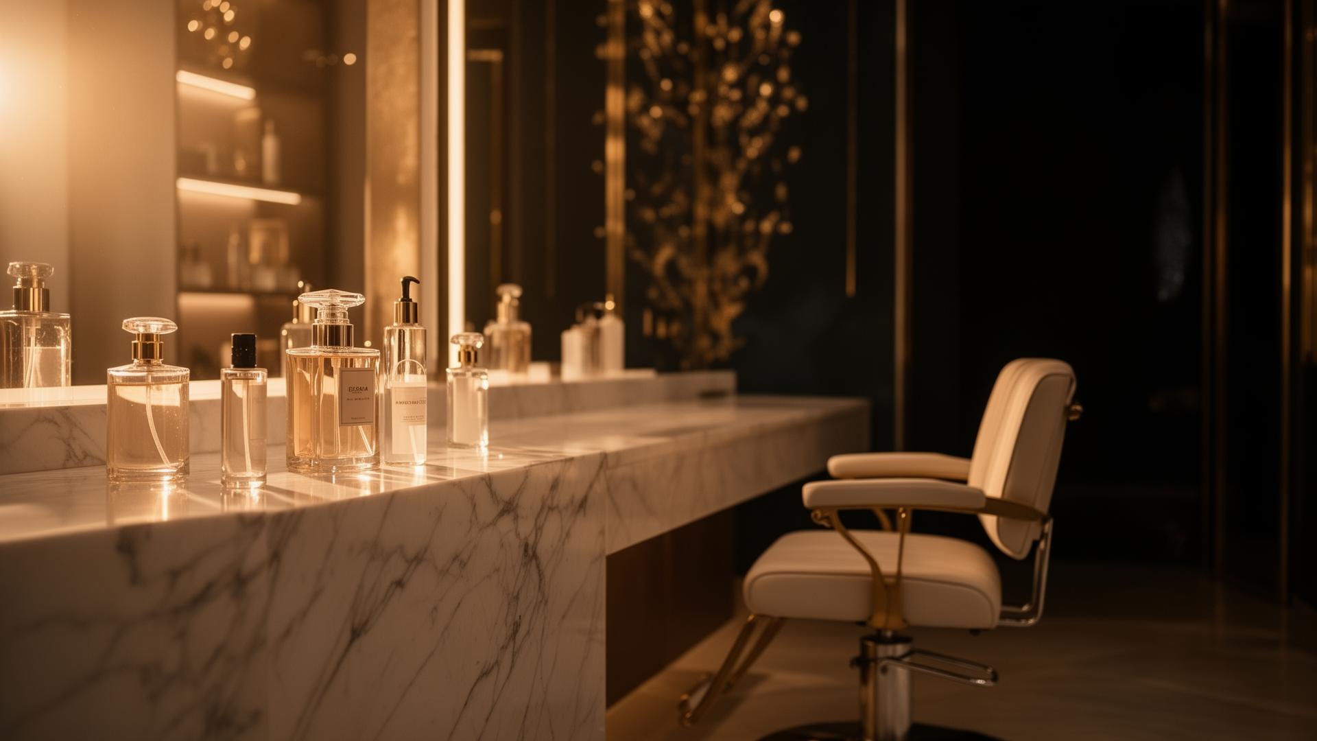 Interior elegante de salão de beleza